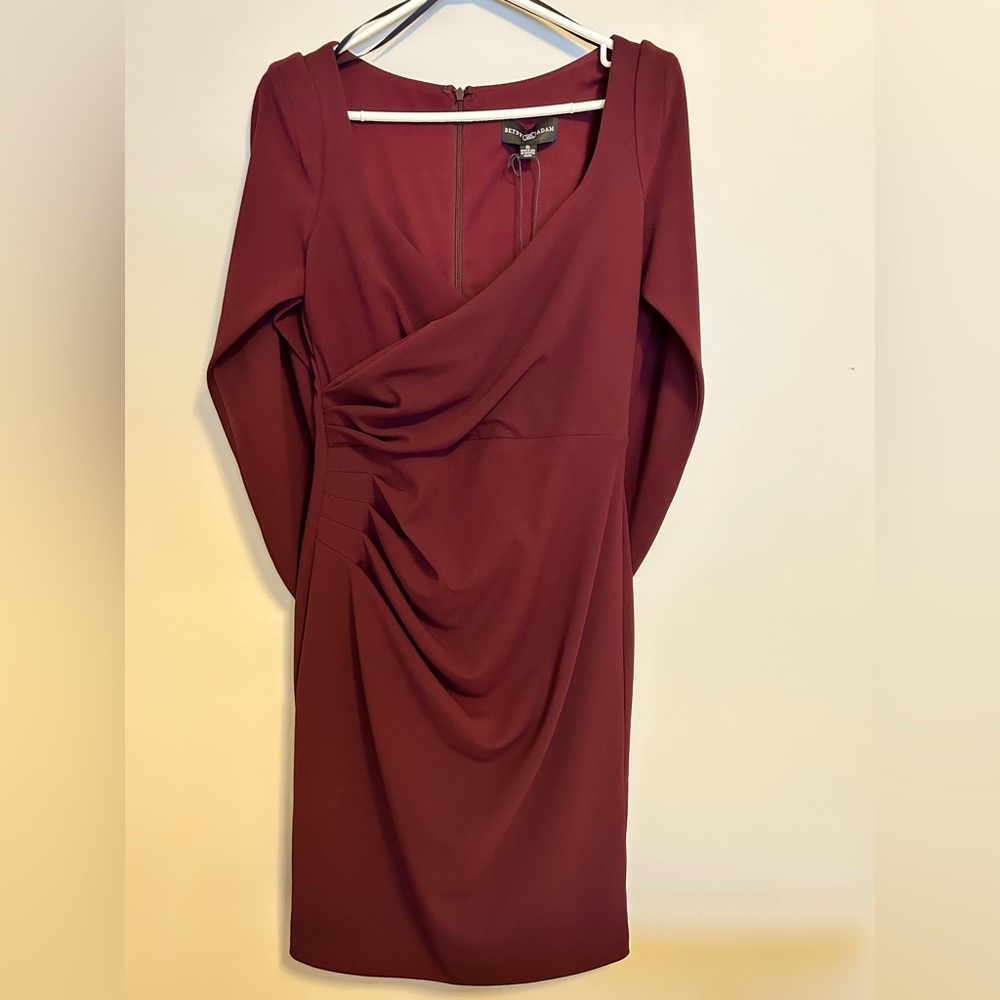 Betsy & Adam cold shoulder drape dress size 6